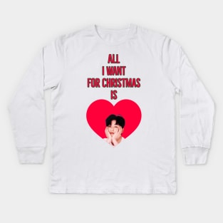 Park Seo-Joon Christmas Edition Kids Long Sleeve T-Shirt